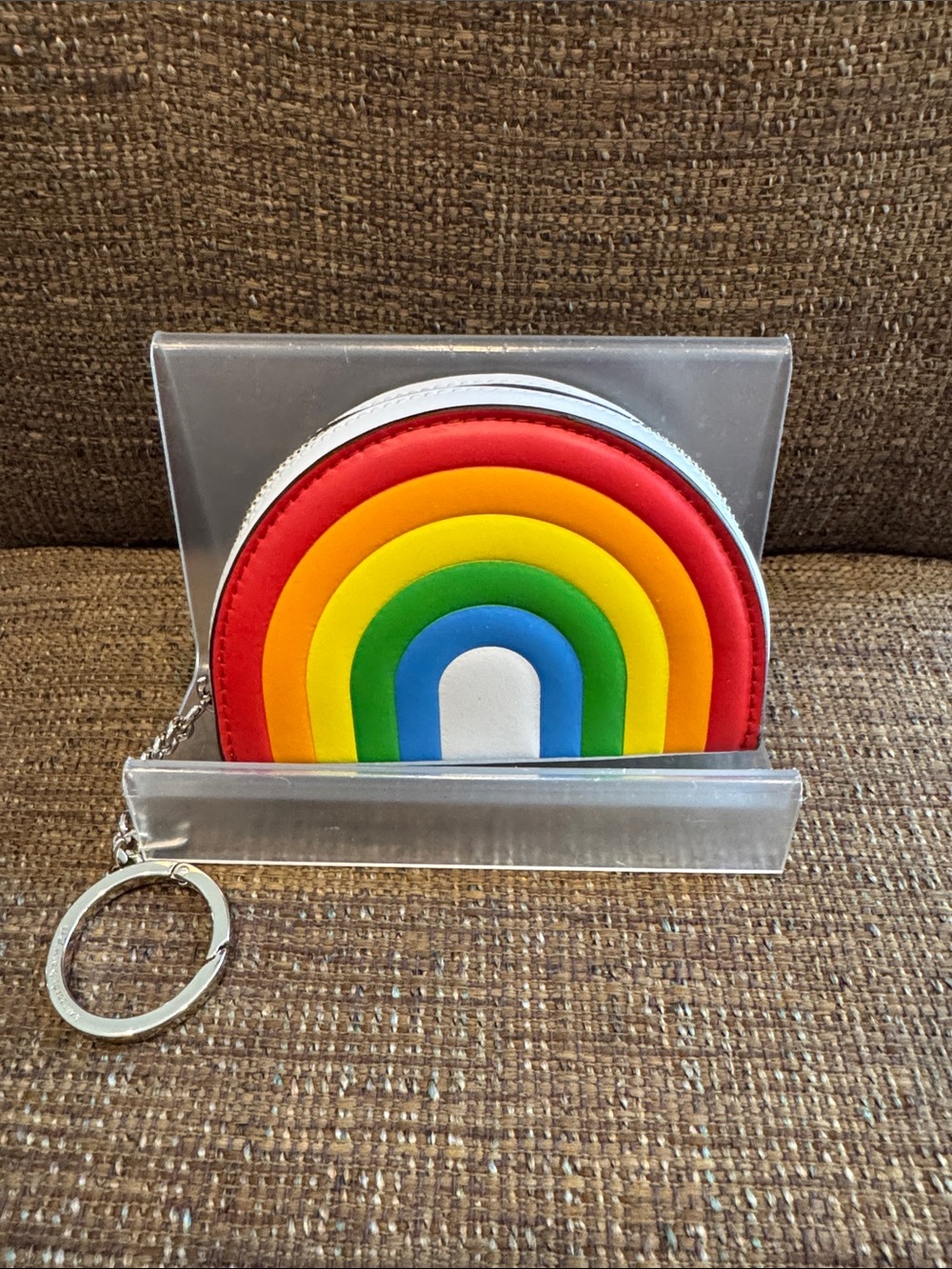 Kate spade rainbow coin purse keychain wallet